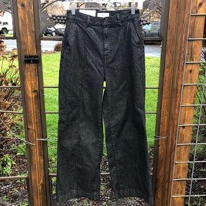 Mila Owen Denim  black denim high rise wide leg jeans size 1